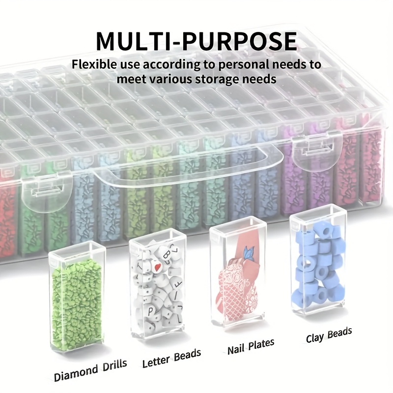 64 Grids Clear Plastic Storage - đánh giá và giá Art Craft Organizer