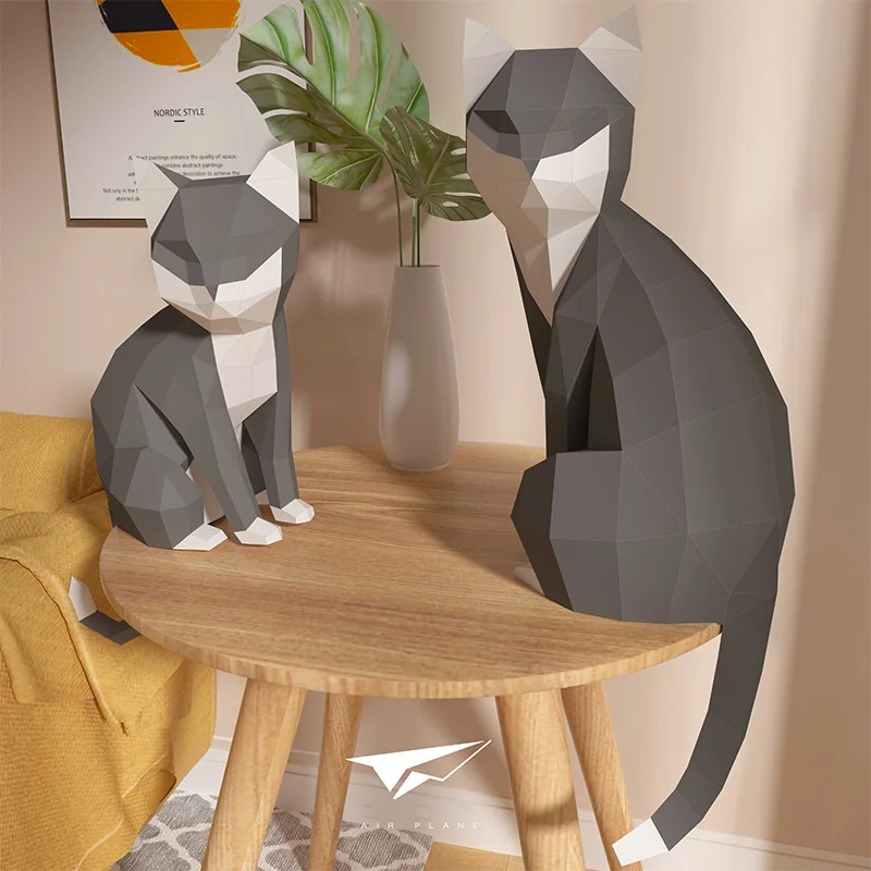 1 Pair Lovers Cat Animal Decor - đánh giá và giá Art Craft With Cardboard