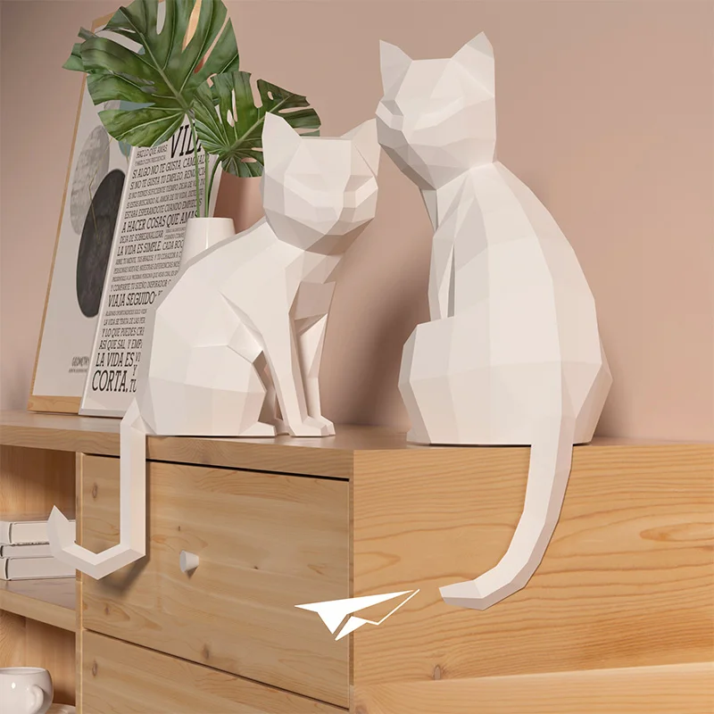 1 Pair Lovers Cat Animal Decor - đánh giá và giá Art Craft With Cardboard