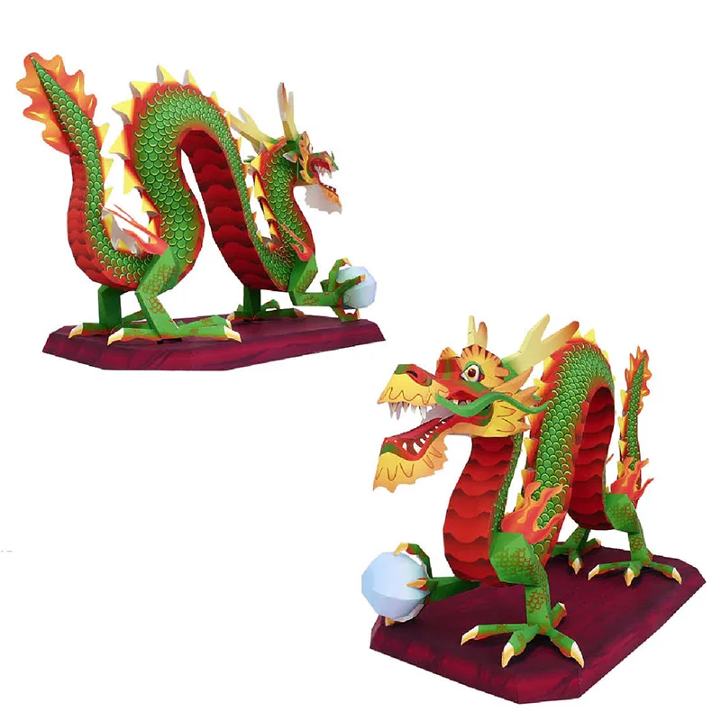 Chinese Dragon Loong Handmade  - đánh giá và giá Art Craft With Cardboard