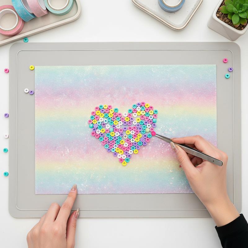 Gradient Glitter Fuse Bead Iro - đánh giá và giá Art Craft With Paper